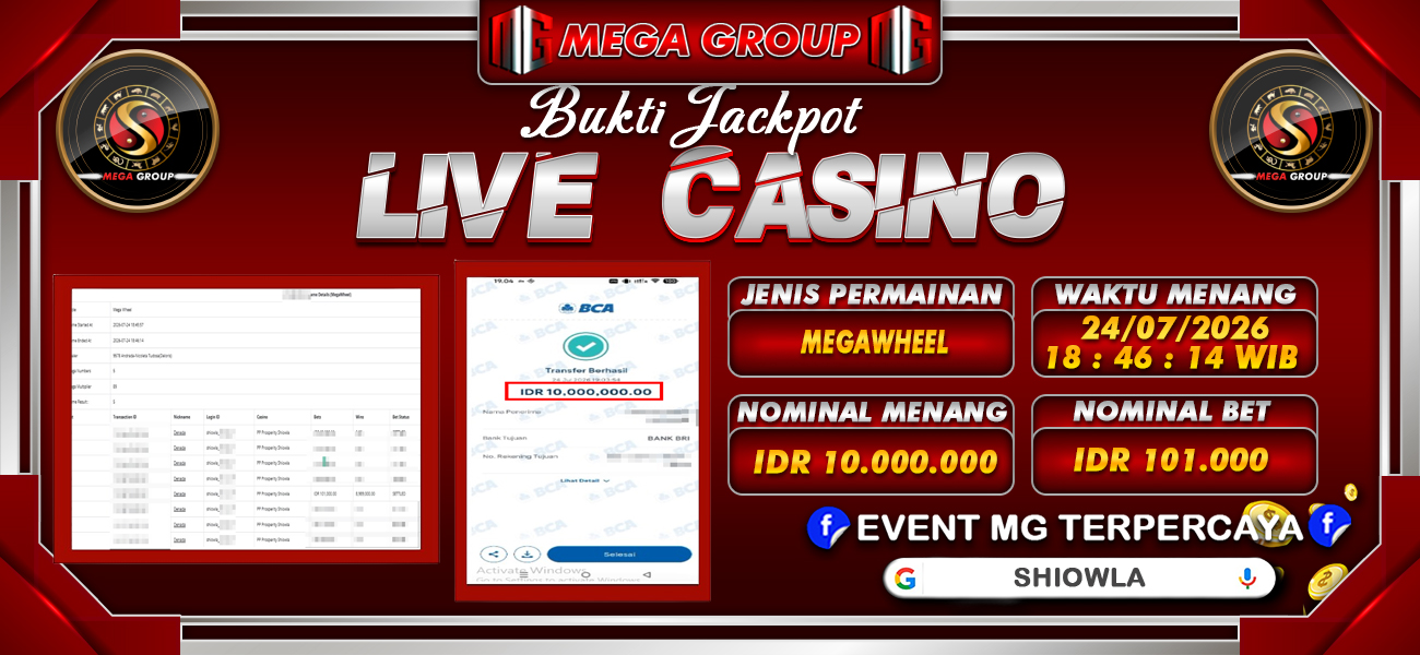 Bukti JP situs Shiowla hari Jumat, 24 Juli 2026